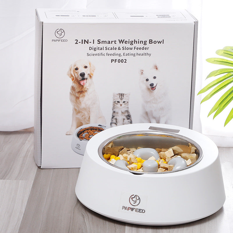 Pet Smart Weighing Slow Feeder - Paws Claw Snawws