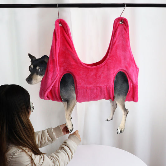 Convenient Pet Grooming Hammock - Paws Claw Snawws