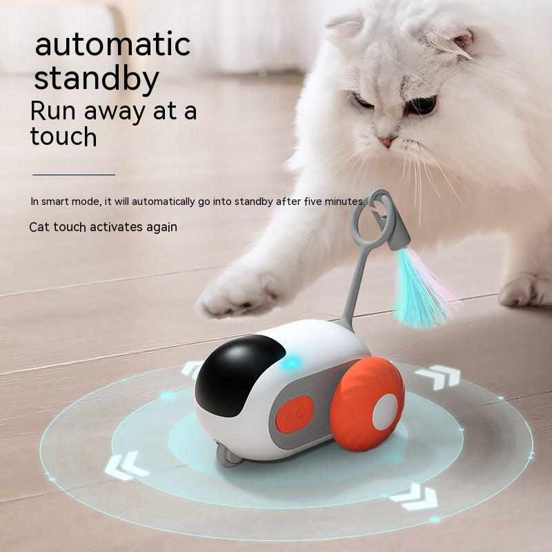 Remote Control Interactive Cat Car Toy USB Charging Chasing Automatic Self-moving Remote Smart Control Car Interactive Cat Toy Pet Products - Paws Claw Snawws