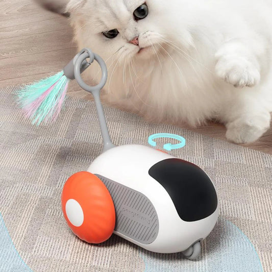 Remote Control Interactive Cat Car Toy USB Charging Chasing Automatic Self-moving Remote Smart Control Car Interactive Cat Toy Pet Products - Paws Claw Snawws