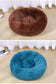 Medium And Small Warm Plush Round Pet Bed - Paws Claw Snawws