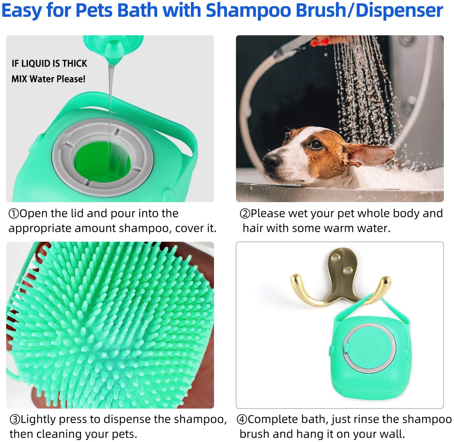 Pet Shampoo Massager Brush - Paws Claw Snawws